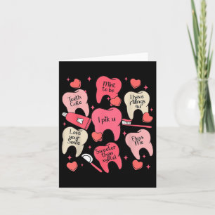 Tarjeta Día de San Valentín Dental Gracioso Diente Abrazo 