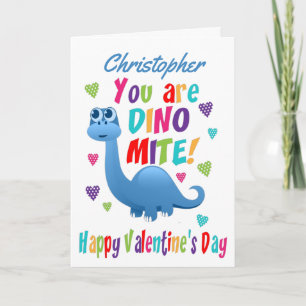 Tarjeta Día de San Valentín Dinosaurio Dinomita