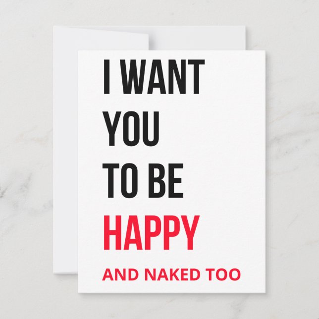 Tarjeta Día de San Valentín divertida (Anverso)
