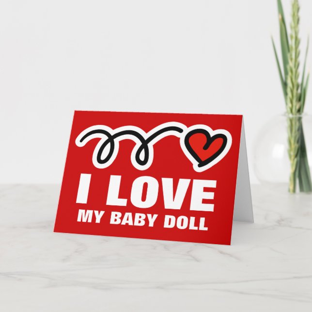 Tarjeta Día de San Valentín divertida | Amo mi muñ (Anverso)