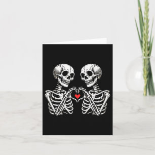 Tarjeta Día de San Valentín divertida Skeleton Hand Heart
