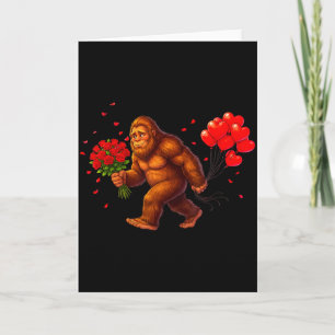 Tarjeta Día de San Valentín divertido Bigfoot corazón Sasq