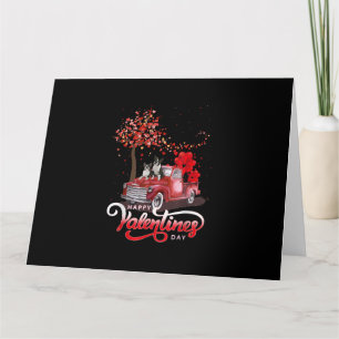 Tarjeta Día de San Valentín divertido camión Boston Terrie