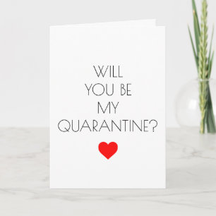 Tarjeta Día de San Valentín divertido de cuarentena Covid