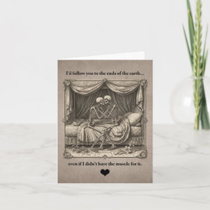 Tarjeta Día de San Valentín divertido para pareja gótica d