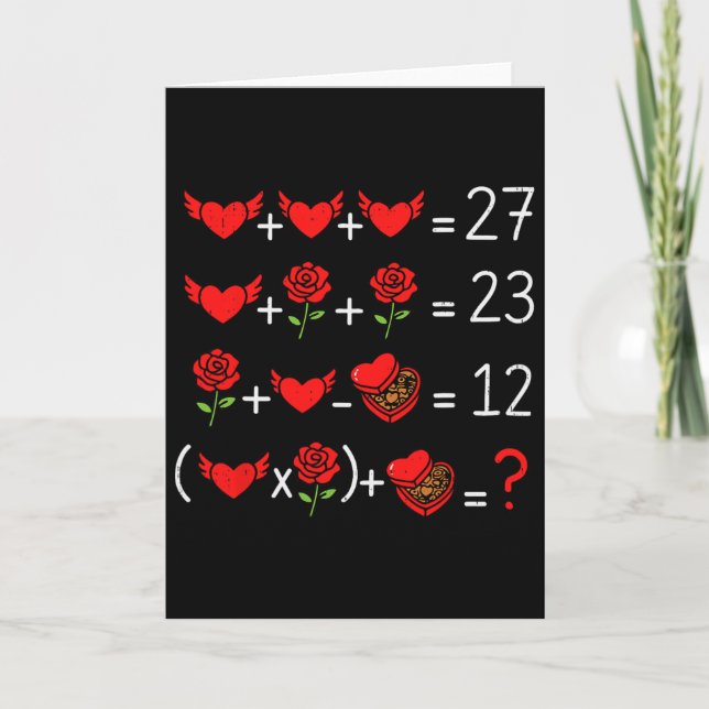 Tarjeta Día de San Valentín divertido para profesores de m (Anverso)