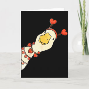 Tarjeta Día de San Valentín divertido Patos tontos Corazón