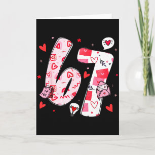 Tarjeta Día de San Valentín Divertido Seis Siete 6 7 Meme