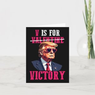 Tarjeta Día de San Valentín Divertido Trump V Es Para la V