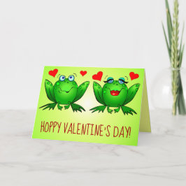 Tarjeta Día de San Valentín divertido y saltarín Lindos co