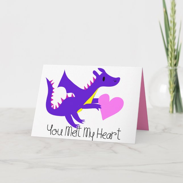 Tarjeta Día de San Valentín Dragon Dragon Valentin (Anverso)