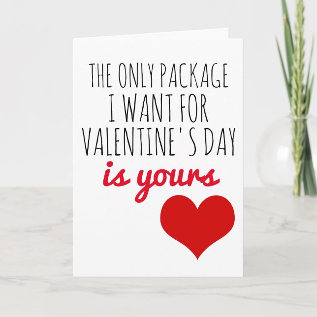 tarjeta día de San Valentín el único paquete que q (Anverso)