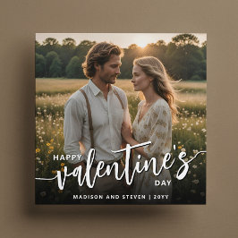 Tarjeta Día de San Valentín Elegante Foto Personalizada
