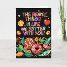 Tarjeta Día de San Valentín en el salón de clase: Donas y 