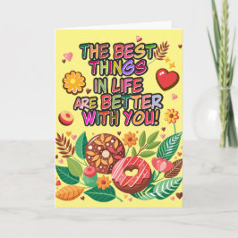 Tarjeta Día de San Valentín en el salón de clase: Donas y 