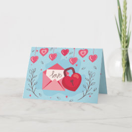 Tarjeta Día de San Valentín entrelazado de amor