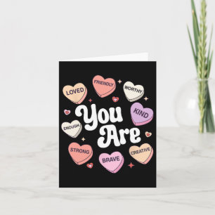 Tarjeta Día de San Valentín Eres Amado Digno de Amor Caram