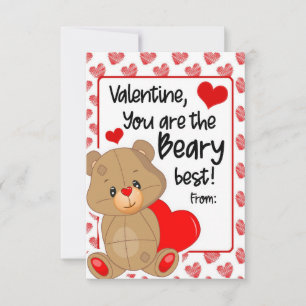 Tarjeta Día de San Valentín Eres el Mejor Osito Dulce