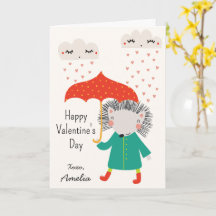 Día de San Valentín Erizo Lindo Aula de Niños