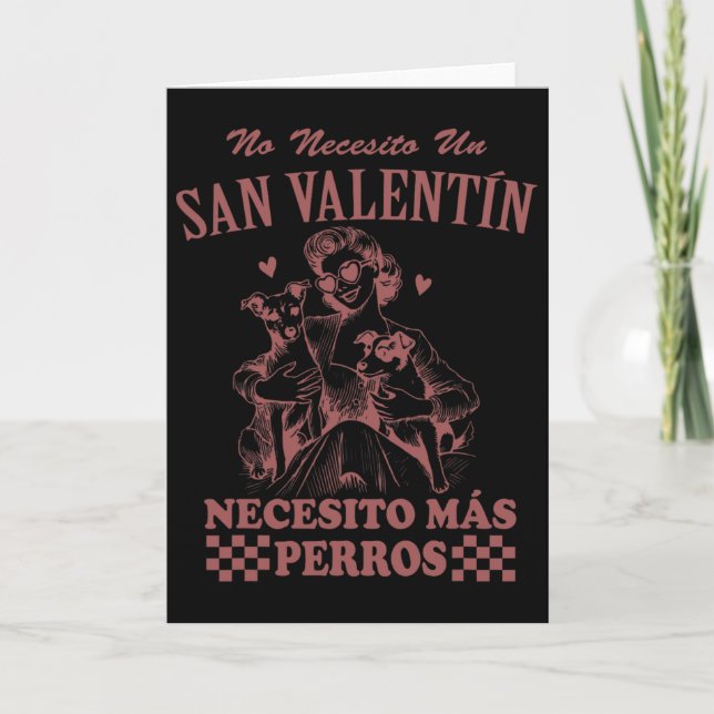 Tarjeta Día de San Valentín Español Saltar San Valentín Ne (Anverso)