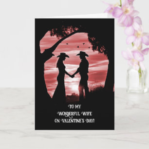 Tarjeta Día de San Valentín Esposa Occidental Personalizad