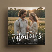 Día de San Valentín Feliz Foto Personalizada Elega