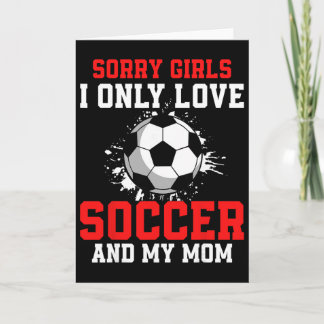 Tarjeta Día de San Valentín Fútbol Chicos Solo Amo Fútbol