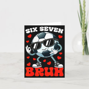 Tarjeta Día de San Valentín Fútbol Seis Siete 6 7 Bruh Div