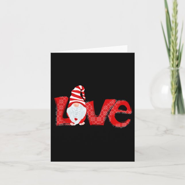 Tarjeta Día de San Valentín - Gnome Amor de San Valentín D (Anverso)