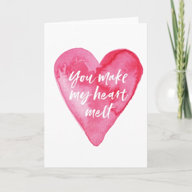 tarjeta día de San Valentín, haces que mi corazón  (Anverso)