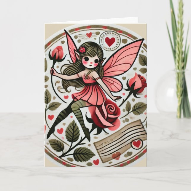 Tarjeta día de San Valentín Hada de San Valentín           (Anverso)