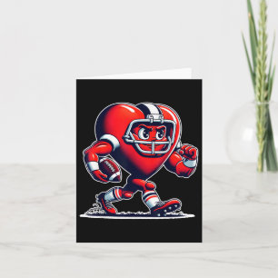 Tarjeta Día de San Valentín Heart Football Player Retro St