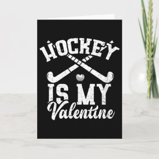 Tarjeta Día de San Valentín Hockey es mi valentín - Hockey
