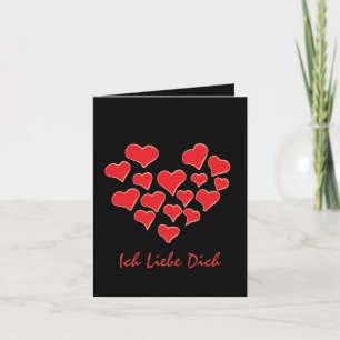 tarjeta Día de San Valentín Ich Liebe Dich