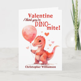 Tarjeta Día de San Valentín infantil eres dinosaurio Dino-