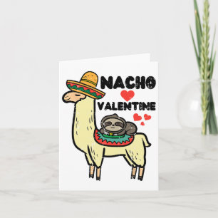 Tarjeta Día de San Valentín Llama Nacho Valentine Mexicano