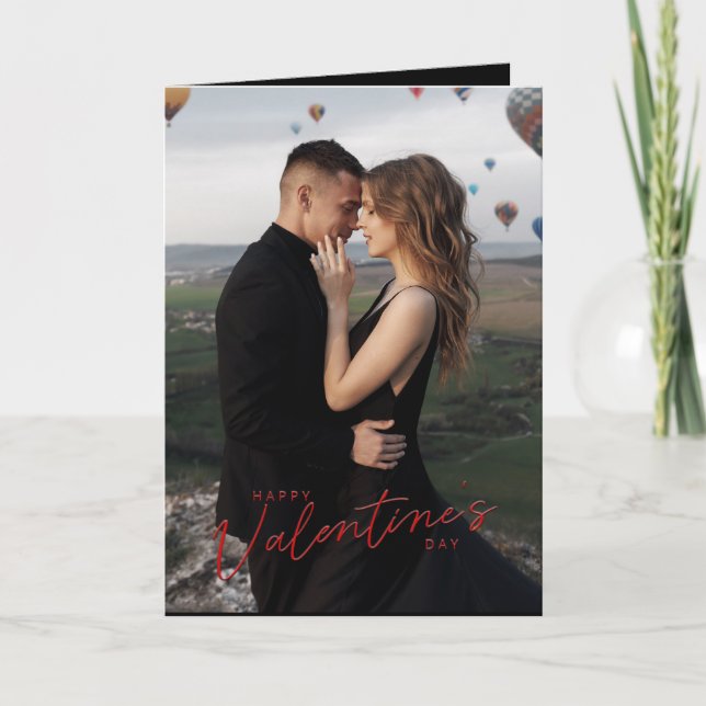 Tarjeta Día de San Valentín moderno Pareja de amor Foto Sa (Anverso)