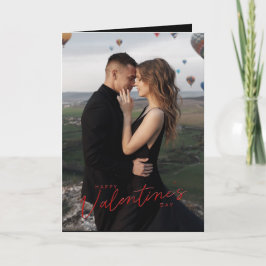 Tarjeta Día de San Valentín moderno Pareja de amor Foto Sa