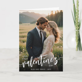 Tarjeta Día de San Valentín moderno personalizado primera