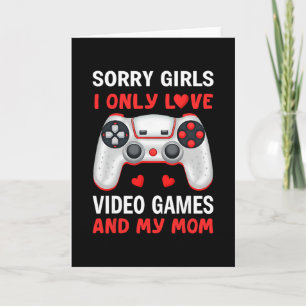 Tarjeta Día de San Valentín Niños Hijos Video Juegos Diver