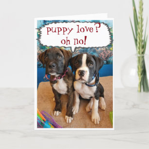 TARJETA DÍA DE SAN VALENTÍN **NO ES AMOR DE CACHORROS** AM