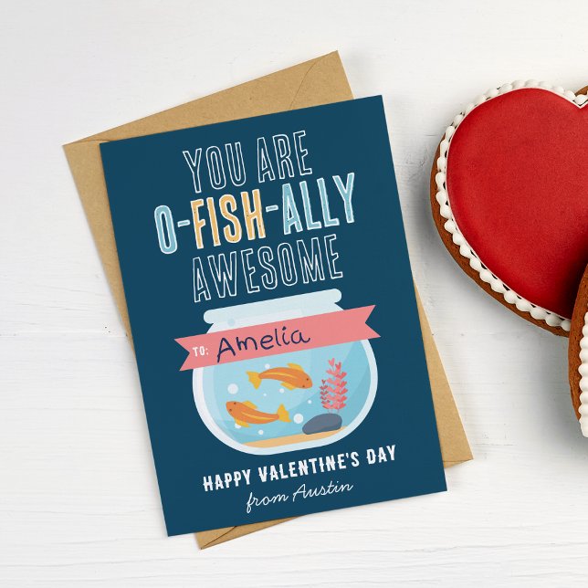 Tarjeta Día de San Valentín O-Fish-Ally Awesome Cl (Subido por el creador)