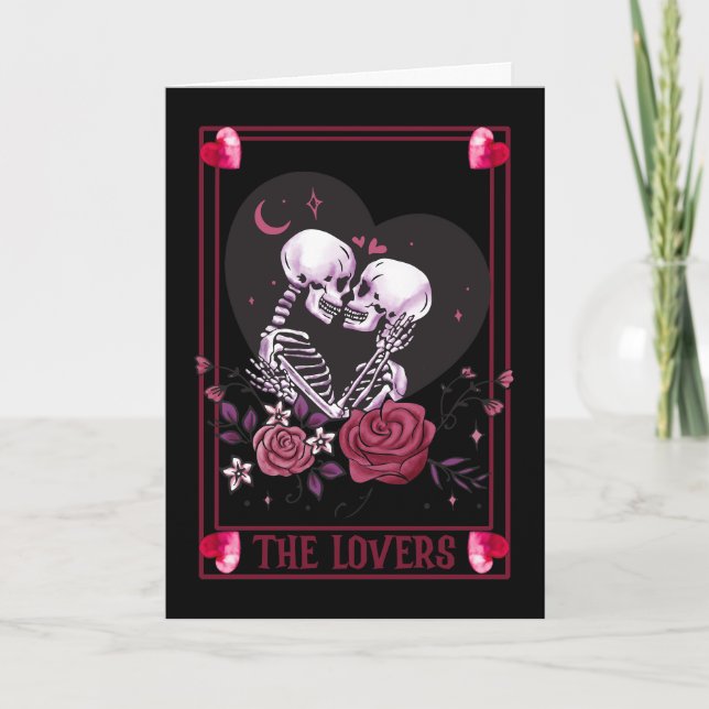Tarjeta Día de San Valentín Oscuro de Valloween (Anverso)