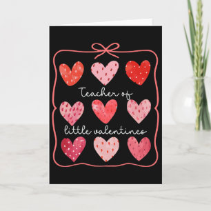 Tarjeta Día de San Valentín para maestros Coquette Corazon
