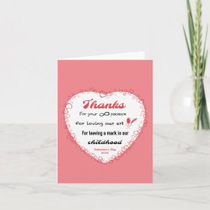 Tarjeta Día de San Valentín para profesores