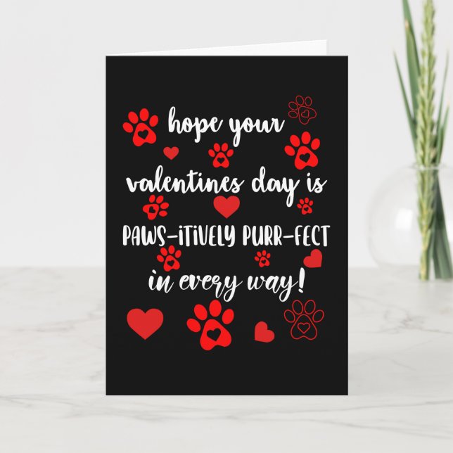 Tarjeta Día de San Valentín Paws Heart Dog Lover (Anverso)