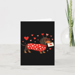 Tarjeta Día de San Valentín Perro Adorable Dachshund Perro