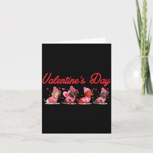 Tarjeta Día de San Valentín Perro Adorable Dachshund Perro