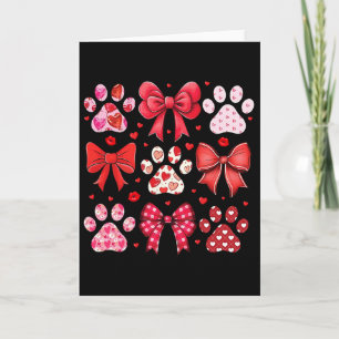 Tarjeta Día de San Valentín Perro Coquette Huella de Pata 