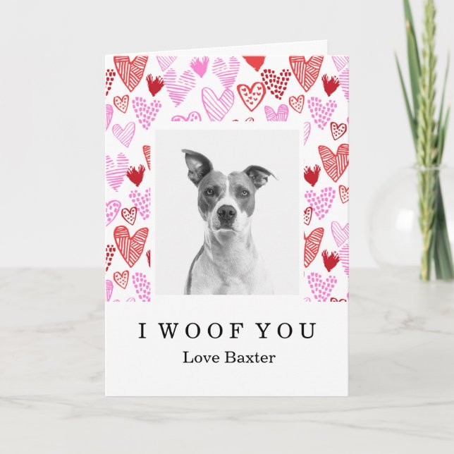 Tarjeta Día de San Valentín personalizada del perr (Anverso)